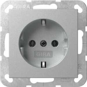 GIRA Schuko W/O Cl  System 55 C Alum