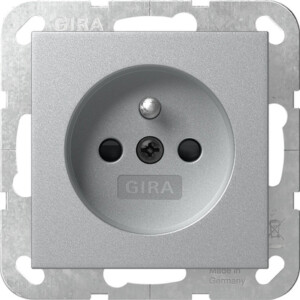 GIRA Sock  Earth Pin + Sh System 55 C Alum