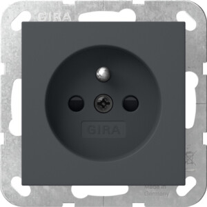 GIRA Sock  Earth Pin + Sh System 55 Anthra