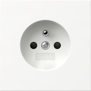 GIRA Sock  Earth Pin + Sp Gira F100 P White