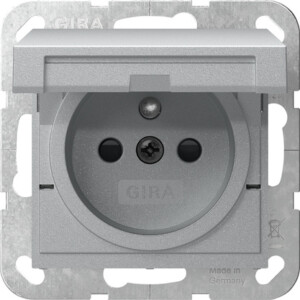 GIRA Sock  Earth Pin + Sh System 55 C Alum