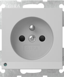GIRA Sock  Earth Pin Led Light + Sh System 55 Grey M