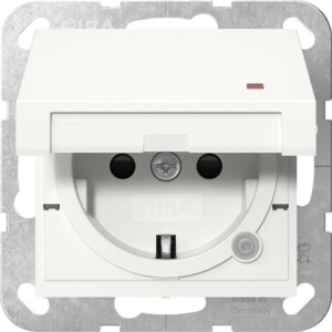 GIRA Schuko Hc Ctrl L  + Sh System 55 P White