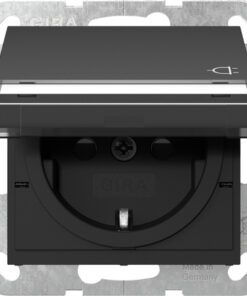 GIRA Schuko Hc In Sp  + Sh System 55 Black M
