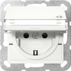 GIRA Schuko Hc In Sp  + Sh System 55 P White M