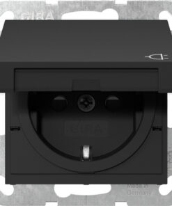 GIRA Schuko Hc + Sh St System 55 Black M