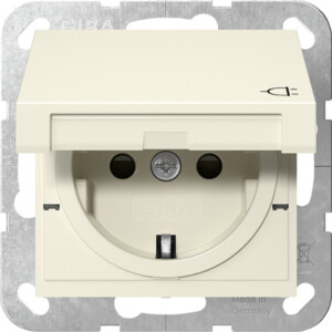 GIRA Schuko Hc + Sh St System 55 Cr White