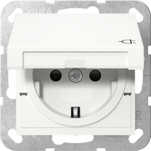 GIRA Schuko Hc + Sh St System 55 P White M
