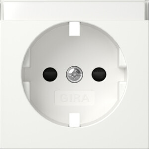 GIRA Cov  Schuko In Sp  + Sh System 55 P White