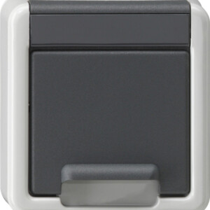 GIRA Uhs Schuko Sock  Hc + Sh Wp Sm Grey