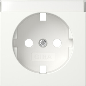 GIRA Cov  Schuko Sock  In Sp  System 55 P White M
