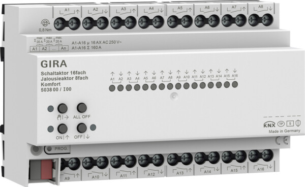 GIRA Swit /Blind Act  16-G/8-G 16 A Dra Kmf Knx Secure
