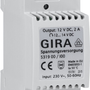 GIRA Pow Supply Dc 12 V 2  A Dra Electronics