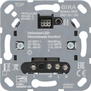 GIRA S3000 Uni Led Dimm Ins  Komfort Insert