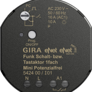 GIRA Wl Swit /M-C Act  1-G Mini Zero-Volt  Gira Enet