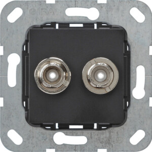 GIRA Bnc 2-G Crimp Conn  Insert Black M
