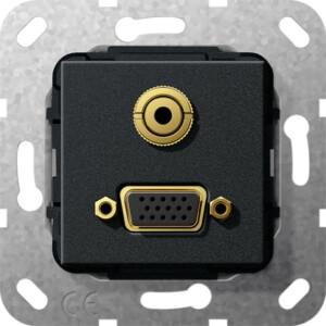 GIRA Vga 15-P M-Jack Break Cab  Insert Black M
