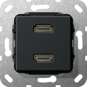 GIRA Hdmi 2-G Break Cab  Insert Black M
