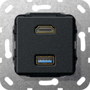 GIRA Hdmi Usb 3 0 A G-Ch Insert Black M