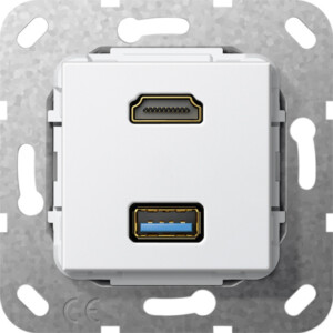 GIRA Hdmi Usb 3 0 A Break Cab  Insert P White
