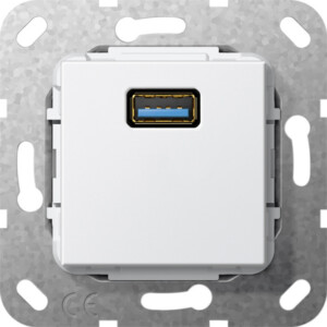 GIRA Usb 3 0 A Break Cab  Insert P White