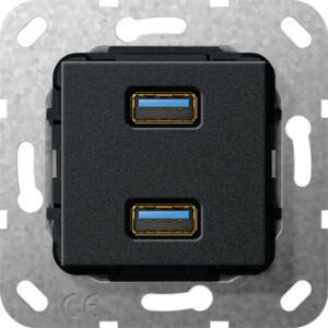 GIRA Usb 3 0 A 2-G G-Ch Insert Black M