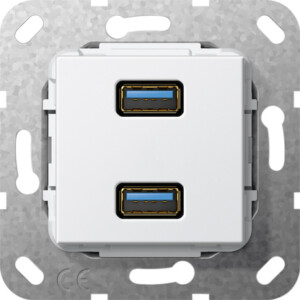 GIRA Usb 3 0 A 2-G Break Cab  Insert P White