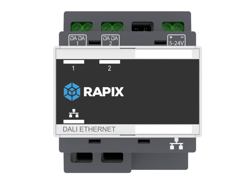 RAPIX DALI Ethernet Interface (EDID) - 2 DALI Lines - (Does not include DC Switch Mode Power Supply)