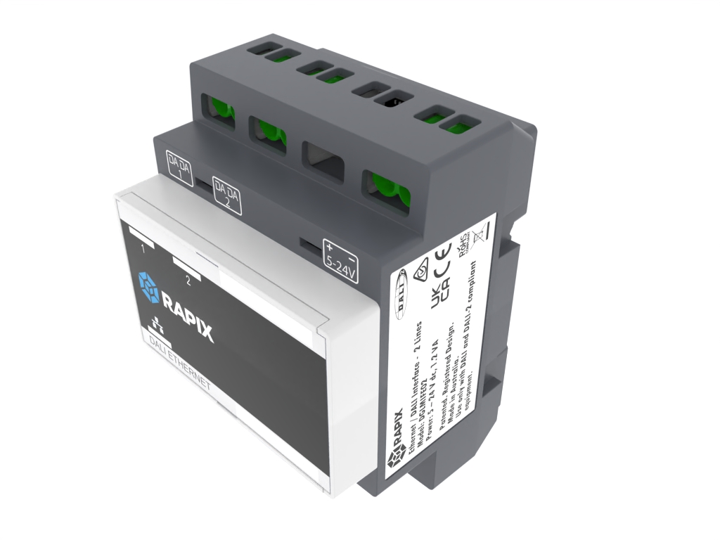 RAPIX DALI Ethernet Interface (EDID) - 2 DALI Lines - (Does not include DC Switch Mode Power Supply) - Image 5