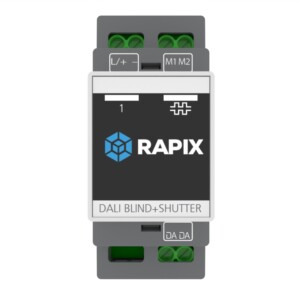 RAPIX DALI-2 DIN Blind and Shutter Relay - suitable for blind/curtain/shutter motors, AC and DC (New Product) (Available June 2023)