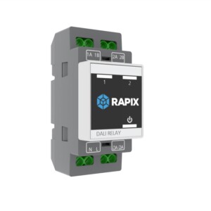 RAPIX DALI-2 Two Channel DIN Relay - 12Amp
