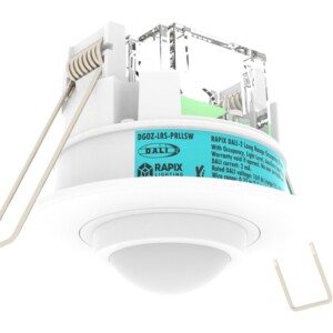RAPIX DALI-2 LONG RANGE Occupancy and Light Level Sensor - Includes dry contact input - White