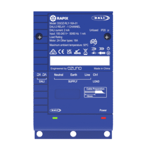 RAPIX DALI-2 One Channel Relay, 16Amp Inductive relay