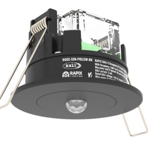 RAPIX DALI-2 Occupancy and Light Level Sensor - Includes dry contact input - Black