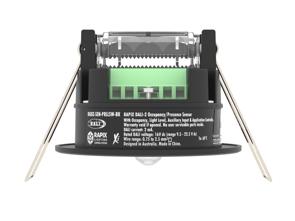 RAPIX DALI-2 Occupancy and Light Level Sensor - Includes dry contact input - Black - Image 5