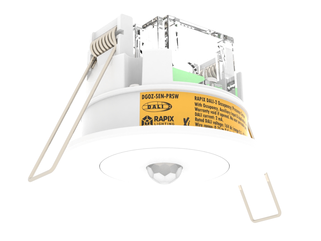 RAPIX DALI-2 8m Occupancy Sensor - Includes dry contact input - White