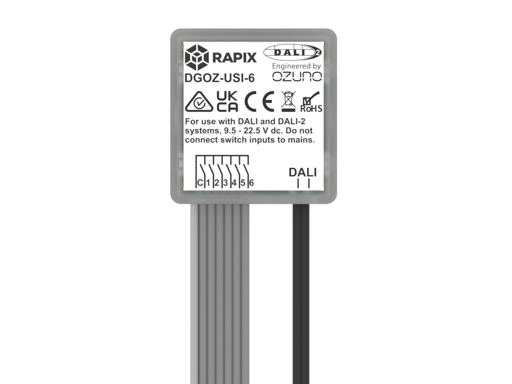 DALI-2 Universal Switch Input module for inputs (Momentary switch, Toggle switch, or Dry Contact Motion Sensor)