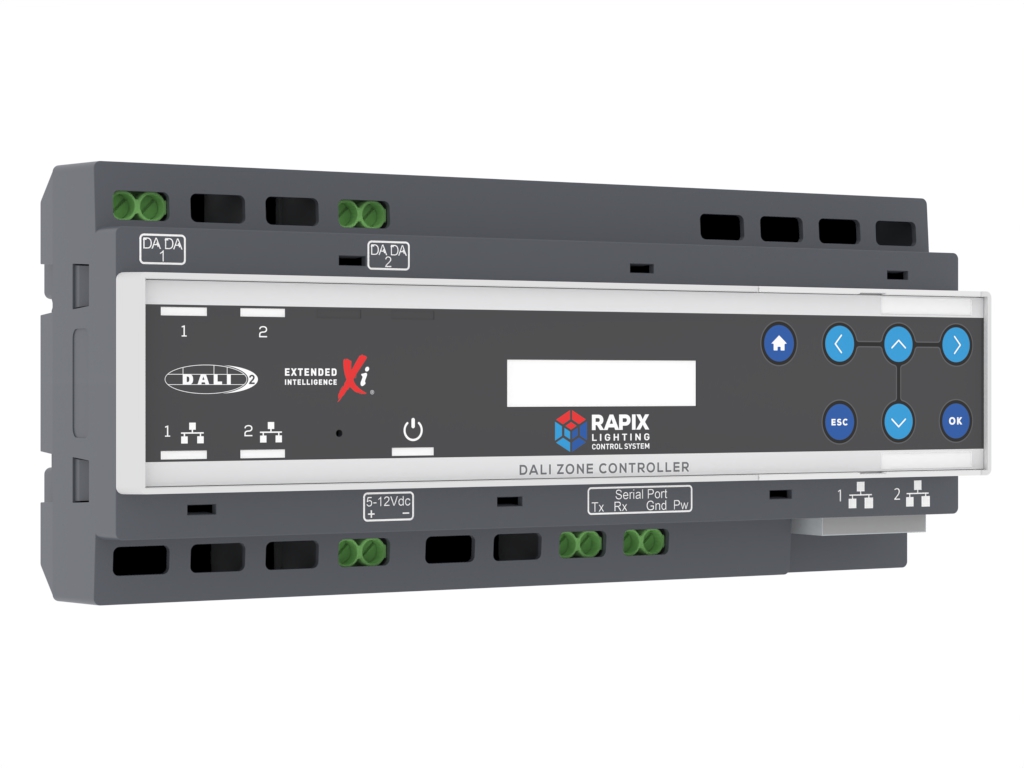 RAPIX LCS Zone Controller - 2 DALI Lines, Dual Ethernet, LCD Screen (Does not include DC Switch Mode Power Supply) - Image 4